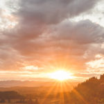 Beautiful Forest and Valley Sunset